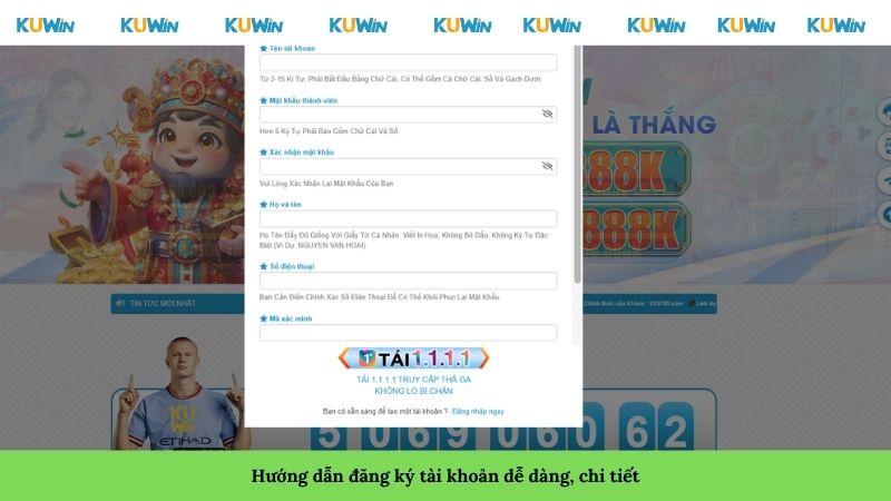 Hướng dẫn đăng ký tài khoản dễ dàng, chi tiết