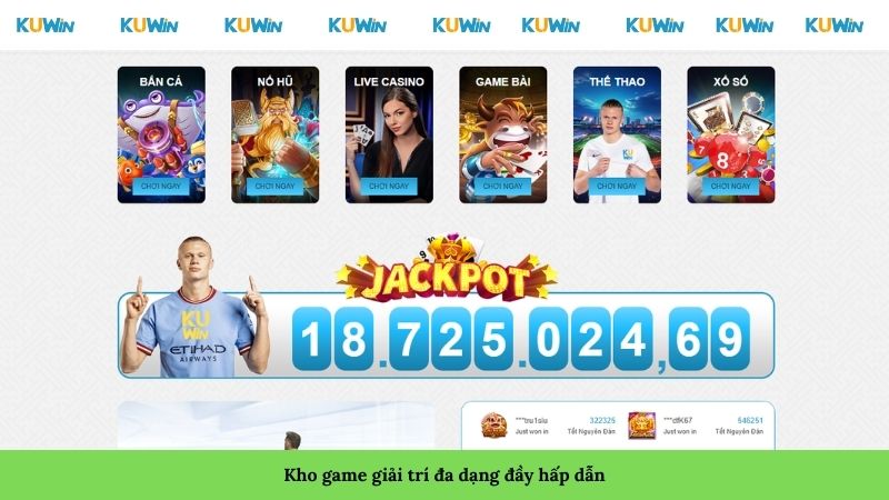 Kho game giải trí đa dạng đầy hấp dẫn